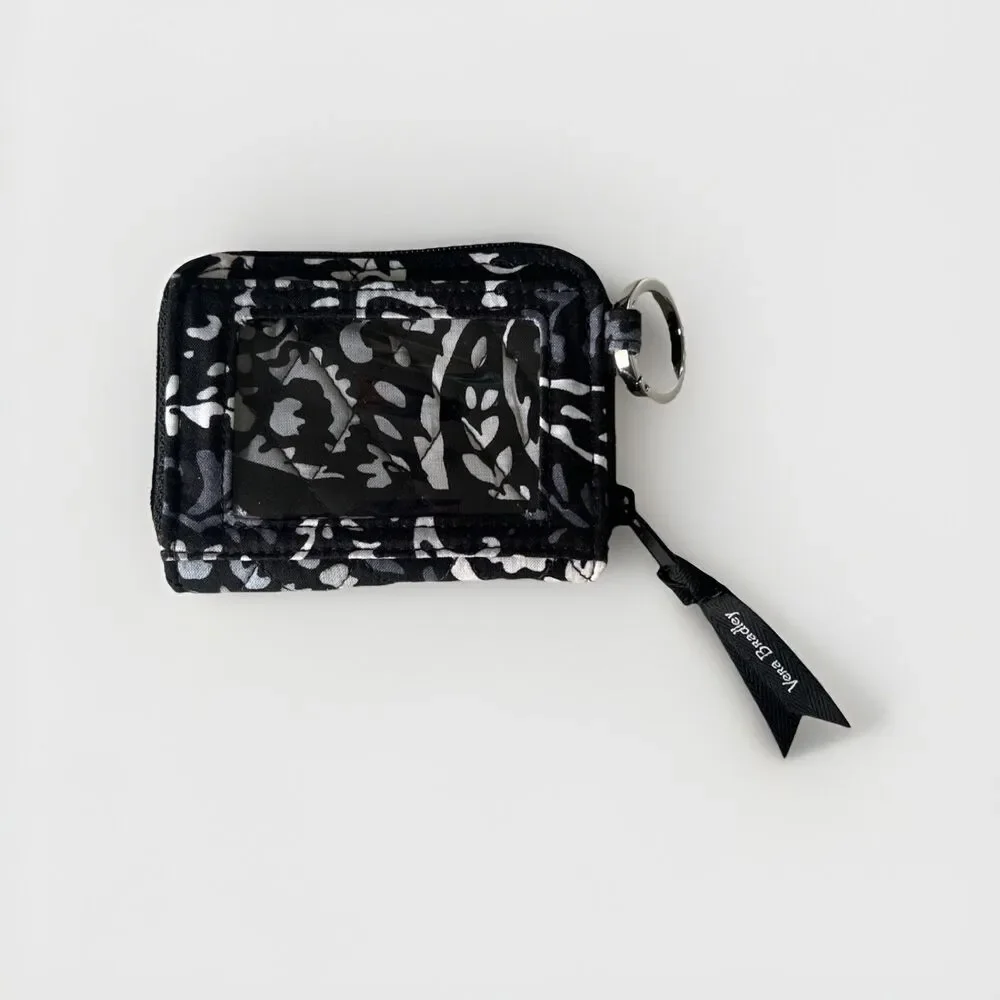 Vera Bradley NOIR PAISLEY RFID Cotton Petite Zip Around Wallet NWT - Picture 12 of 12
